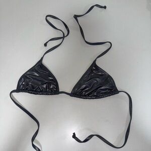 Poster Girl Metallic Triangle Tie Top | Size L